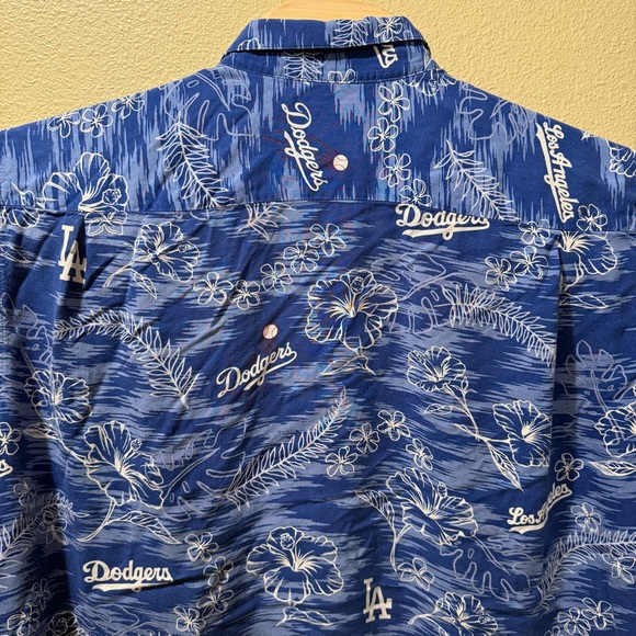 Men’s XL Reyn Spooner LA Los Angeles Dodgers Hawaiian Button Up Shirt - Picture 9 of 11